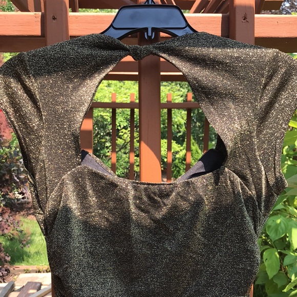 Gold sparkly Akira dress - Picture 5 of 14